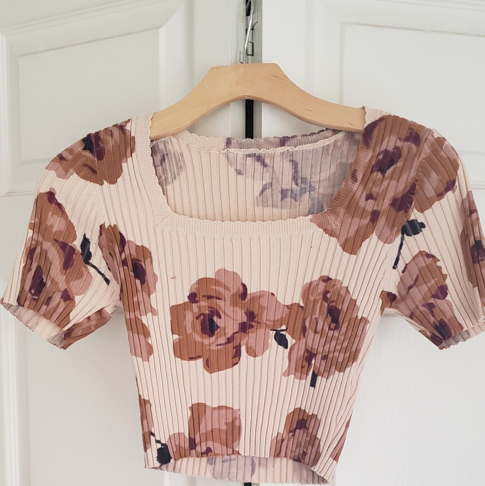Floral Sweater Top